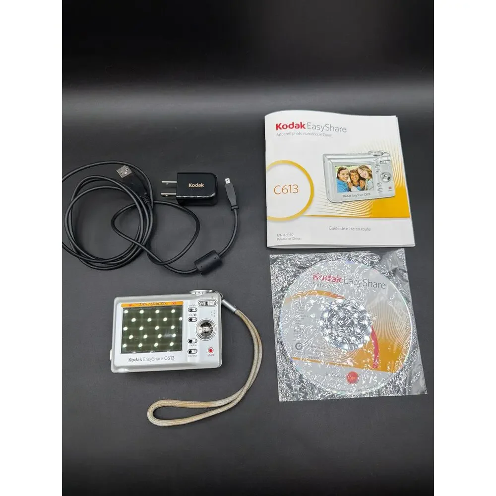 Kodak EasyShare C613 6.2MP Digital Camera Tested Works Charger Manual CD